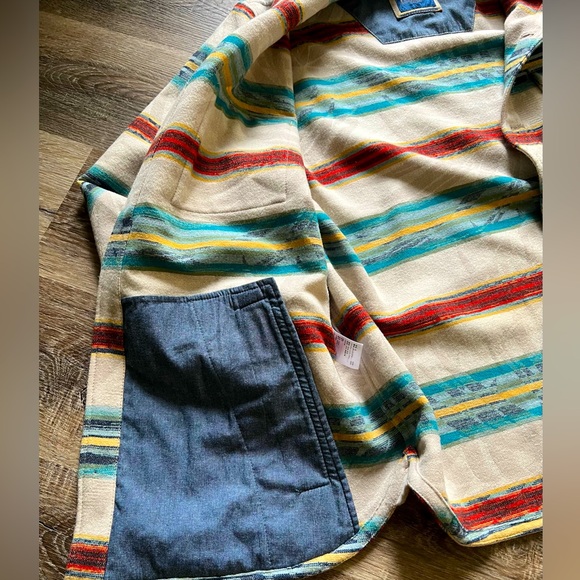 Tommy Bahama & Pendleton Island Serape Stipe Shirt Jacket Size XXL - Picture 9 of 13